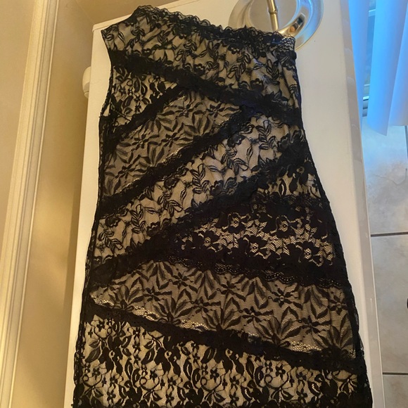 Bailey Blue One Shoulder Lace Dress - Picture 1 of 2